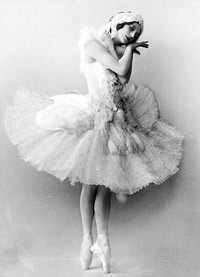 Anna Pavlova in 'The Dying Swan', Saint Petersburg, 1905. Picture credit Wikipedia.