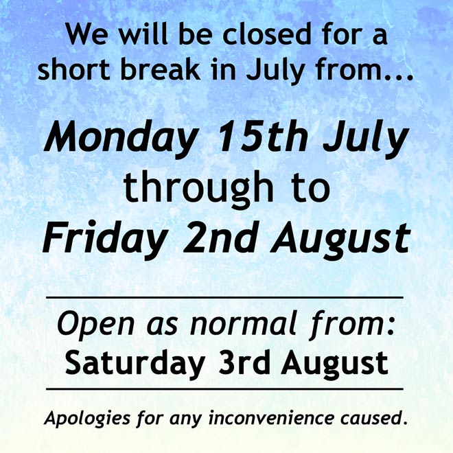 Change to opening hours this summer during July 2024 for Dancers Boutique.